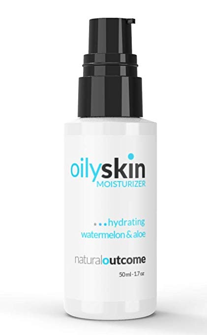 Oil Free Facial Moisturizer for Oily Skin - By Natural Outcome Skincare - Watermelon & Aloe Vera Hydrating Water Gel Lotion