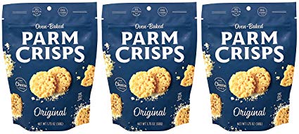 ParmCrisps Original 100% Cheese Crisps - Keto Friendly, Gluten Free, 1.75 Ounce Bag, Pack of 3