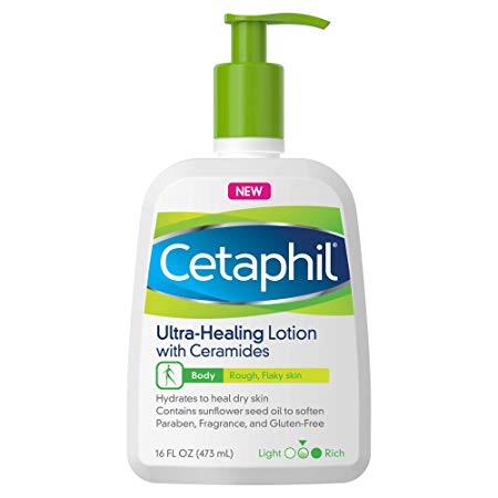 Cetaphil Ultra-Healing Lotion with Ceramides for Dry, Rough, Flaky Skin, 16 oz. Bottle