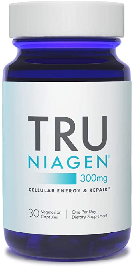 TRU NIAGEN Nicotinamide Riboside - Patented NAD Booster for Cellular Repair & Energy, 300mg Vegetarian Capsules, 300mg Per Serving, 30 Day Bottle