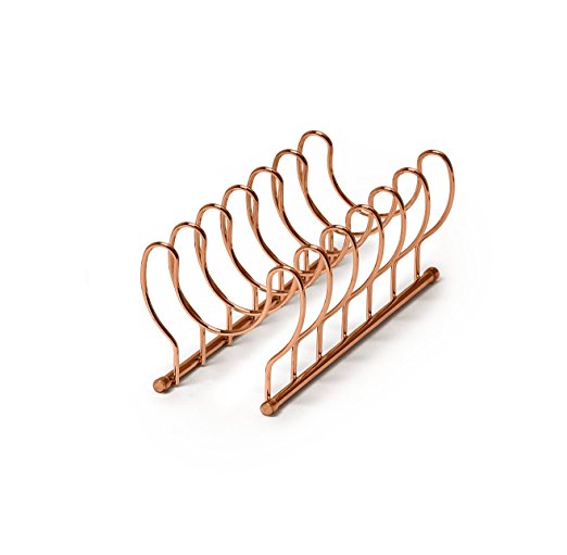 Spectrum Diversified Euro Lid Organizer, Plate Rack, Lid Holder, Rounded, Copper