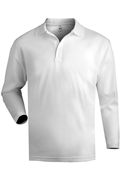 Edwards Garment Fashion Mesh Long Sleeve Wicks Moisture Polo Shirt