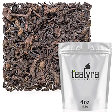 Tealyra - 1990's Rare Wild Arbor Ripe Pu'erh Tea - Best Chinese Puerh Loose Leaf Tea - Aged Yunnan Shou Cha - Gongfu Cha - Bold Caffeine - 112g (4-ounce)