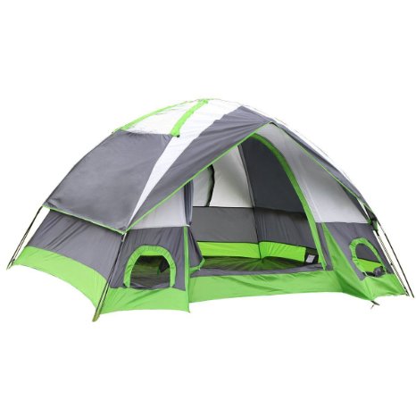 Semoo Water Resistant D-Style Door, 4-Person Camping/Traveling Family Dome Tent with Carry Bag