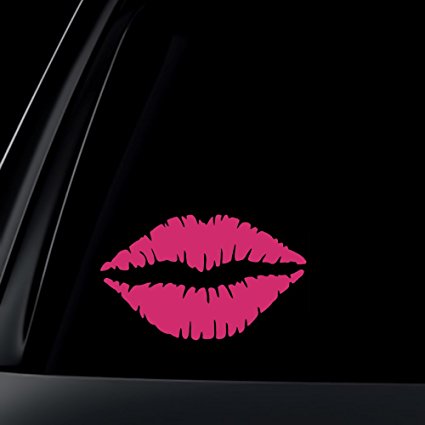 Kiss Mark Lips Sticker / Decal - 6" Pink