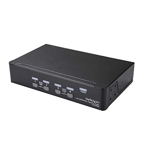 StarTech.com DisplayPort KVM Switch - 4 Port - 4K 60Hz - DisplayPort 1.2 KVM - Computer Switch Box - DisplayPort Switch - USB KVM Switch