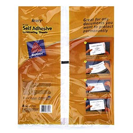Avery Self-Adhesive Laminating Sheets, 9 x 12 Inches, Pack of 2 (73602)