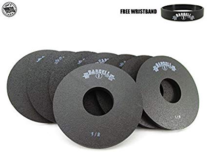 Barbell 1 Half 1/2 lb.Fractional Rubber Olympic Weight Plates - 2, 4, 6, or 8 Pc Set