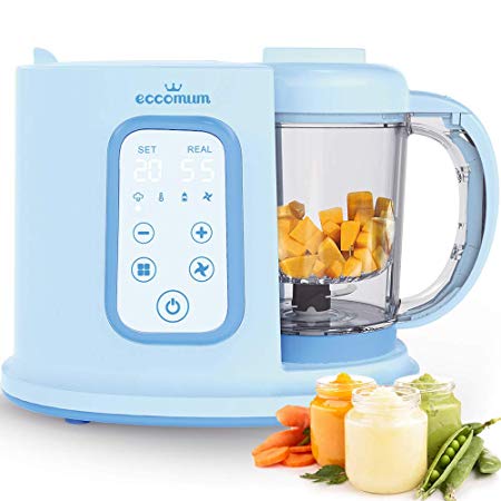 Baby Food Maker Eccomum Baby Food Processor Multi-Function Cooker and Blender to Steam and Puree Baby Food Warmer Mills Machine- 20 Oz Tritan Stirring Cup, Touch Control Panel, Auto Shut-Off