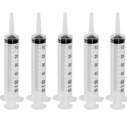 60ml Oral Syringes by Terumo - 5 Pack - Catheter Tip, No Needle, FDA Approved, Without Needle, Individually Blister Packed - Medicine Administration for Adults, Infants, Toddlers and Small Pets - Box of 5 Syringes 60cc. - Made in Philippines.