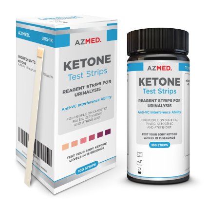 AZMED Precise Ketone Measurement Test Strips For Use in Ketogenic Diabetic Paleo and Atkins Diet 100 Count
