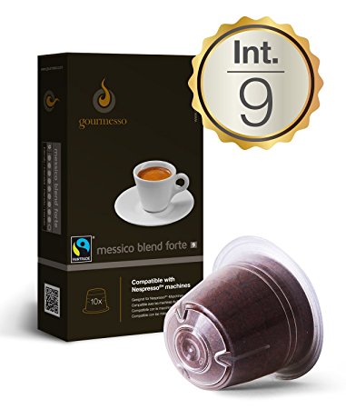 30 Nespresso ® compatible coffee capsules $0.50/pod - Messico Blend Forte (Int. 9)