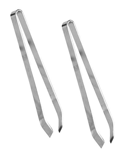 SET OF 2, 5-Inch Stainless Steel Culinary Tweezers, Small Food Prep Tongs