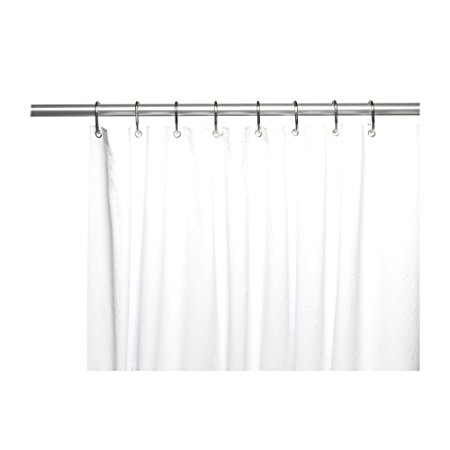 Carnation Home Fashions 10-Gauge PEVA 72 by 84-Inch Shower Curtain Liner, X-Long, White