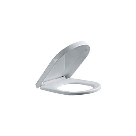 Vinsani® Premium D Shape Heavy Duty Soft-Close WC White Toilet Seat