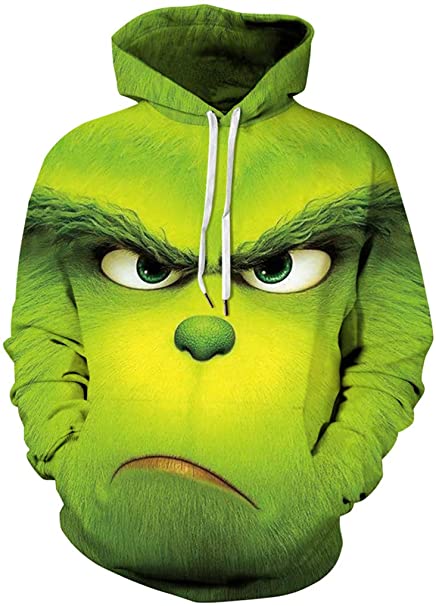 FLYCHEN Men Cartoon Hoodie 3D Printed Sweatshirt Hooded Pullover