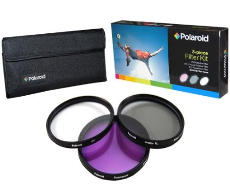 Polaroid Optics 82mm 3 Piece Filter Set UV CPL FLD