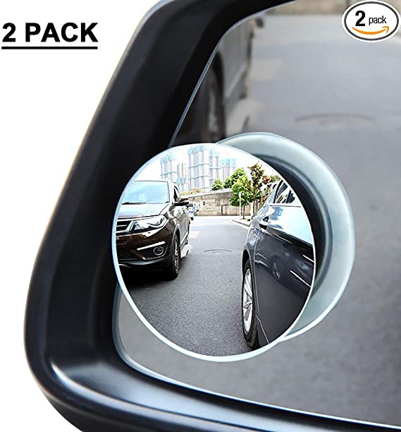 Car Side Mirror Blind Spot, Stick on Car Spot Mirror Blindspot Rear View Mirror, Wide Angle Blind Spot Mirrors Convex, Pack of 2