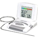 MeasuPro Digital Oven Meat and Cooking Thermometer with Stainless Steel Probe Programmable Instant Read White