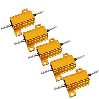 5pcs 5 ohm 5R 10W Watt Aluminum Housed Metal Case Wirewound Resistors