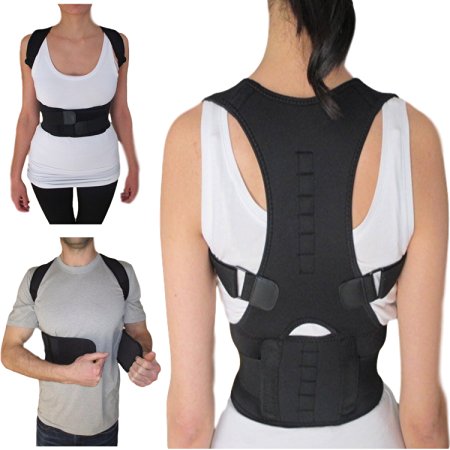 Thoracic Back Brace Support for Back Neck Shoulder Upper Back Pain Relief, Perfect Posture Corrector Strap for Cervical Spine (Large)
