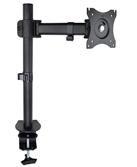 VIVO Single Monitor Fully Adjustable Computer Desk Mount / Articulating Stand For 1 LCD Screen up to 27” (STAND-V001E)