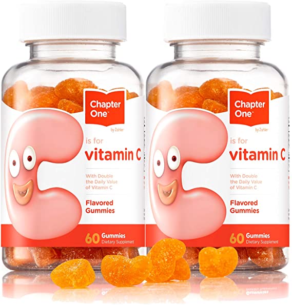 Chapter One Vitamin C Gummies, Great Tasting Chewable Vitamin C for Kids, Certified Kosher, 120 Gummies