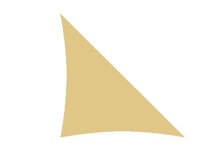 Cool Area Right Triangle 16'5'' Sun Shade Sail for Patio in Color Sand