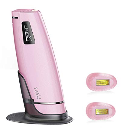 FASÏZ Facial & Body Permanent Hair Removal for Women 450,000 Flashes 3 in 1 Hair Removal System with Razor at Home (Pink)