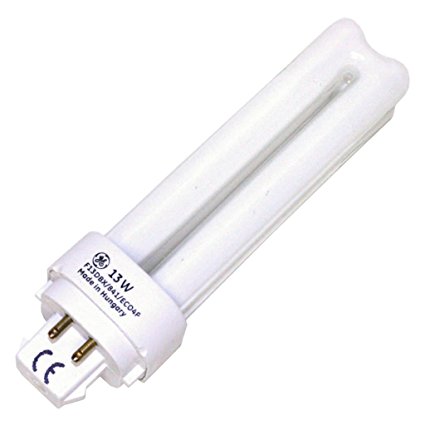 GE 97597 - F13DBX/841/ECO4P - 13 Watt Quad-Tube Compact Fluorescent Light Bulb, 4 Pin, 4100K