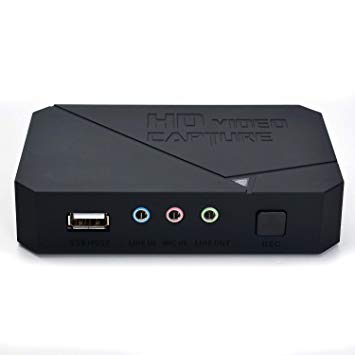 1080P HDMI YPBPR Game Capture HD Video Recorder with Mic-IN for Xbox 360/ One PS3 PS4 - Extra Voice recorded via HDMI or YPBPR