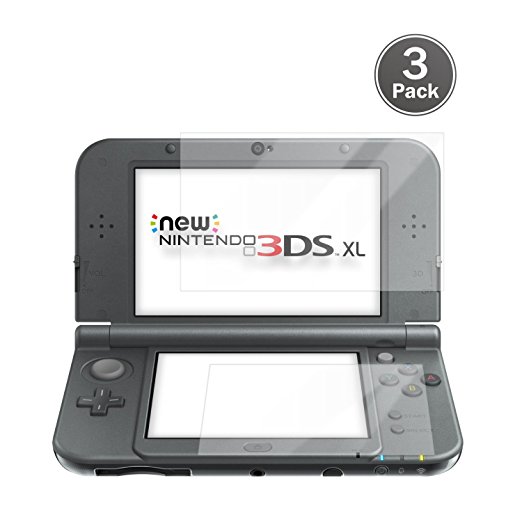 TNP New 3DS Screen Protector - Ultra Clear High Definition HD LCD Screen Protector Film Guard Skin Shield for New Nintendo 3DS 2015 Release