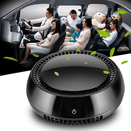 Dtemple Car Portable Air Purifier Modern Air Fresher Purifier Filter with HEPA Unique Design for Automobile, Baby Room