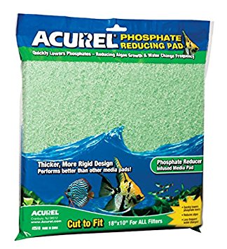 Acurel Infused Media Pads for Aquariums and Ponds, 10-Inch by 18-Inch