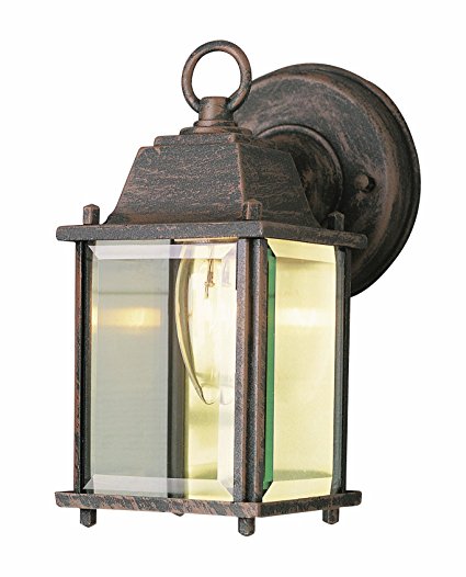 Trans Globe Lighting 40455 RT Outdoor Patrician 8" Wall Lantern, Rust
