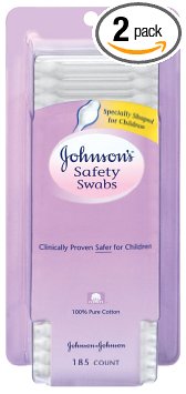 Johnsons Baby Safety Swabs 185 Count Pack of 2