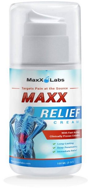 MaxX Labs Pain Relief Cream - Effective for Treatment of Pain Caused by Inflammation - Formulated with Celadrin and Capsaicin - 3 Oz Pump Bottle