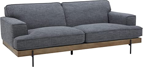 Amazon Brand – Rivet Modern Industrial Metal Leg Sofa Couch, 83.1"W, Gray