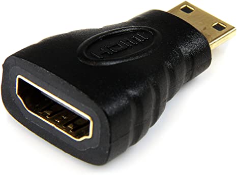 StarTech.com HDMI to HDMI Mini Adapter - HDMI Female to Mini HDMI Male for camera to a High Definition TV or Monitor (HDACFM),Black