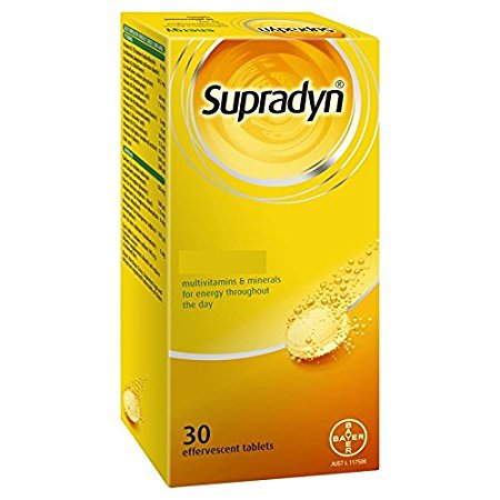 Supradyn Energy 30 Effervescent Tablets, Vitamins and Minerals for Energy Throught the Day