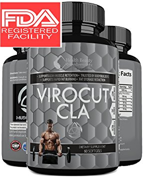 * VIROCUT EXTREME CLA * Best Cla Safflower Oil For Weight Loss And Belly Fat - Fast Acting Weight Loss Pills For Men & Women – Slams Any Cla Supplement – Cla 3000 Tonalin Supplement - Mega Fat Burner