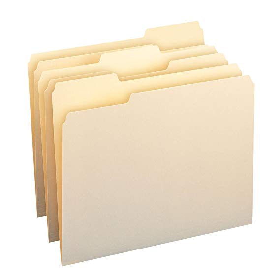 Smead File Folder, 1/3-Cut Tab, Assorted Position, Letter Size, Manila, 200 Per Box (10382) (Renewed)