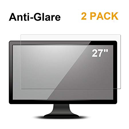 [2 Pack] 27 inch Anti Glare(Matte) Screen Protector Compatible for All Brands of 27" Widescreen Desktop with 16:9 Aspect Ratio Monitor [Not for a 16:10 Aspect Ratio Monitor]