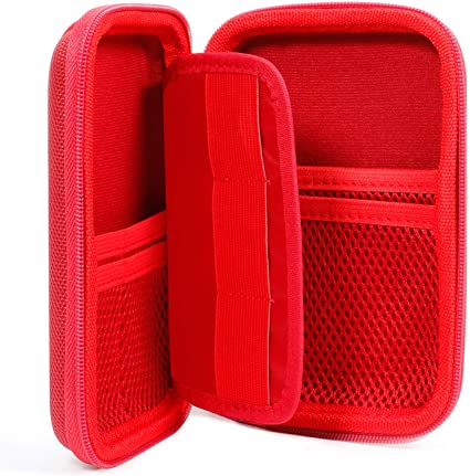 External Hard Drive Case for WD Seagate Toshiba - GLCON Shockproof Small Hard Carrying Case for Bluetooth Earbud Power Bank - Portable Travel Pouch Bag Universal Electronics Organizer