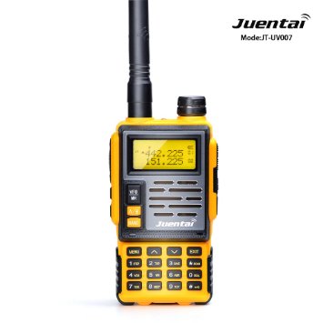 JUENTAI JT-UV007 Dual-Band Ham Two-Way Radio UHF 400-480Mhz VHF 137-174Mhz Fm Transceiver Height Power:7w FM Radio 65-105MHz Amateur Radio For DTMF CTCSS DCS FM (Yellow)