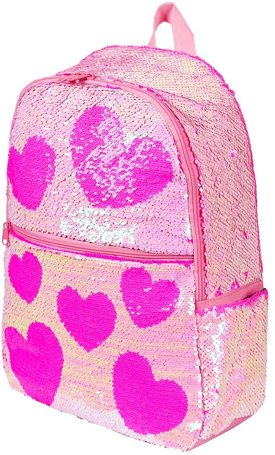 Sequin School Backpack for Girls Kids Elementary Flip Mermaid Bookbags