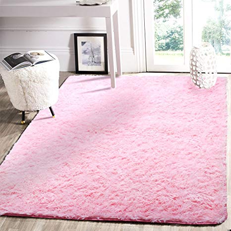 Supmaker Soft Indoor Modern Area Rugs Fluffy Living Room Carpets Suitable for Children Bedroom Decor Nursery Rugs 4 Feet by 5.3 Feet