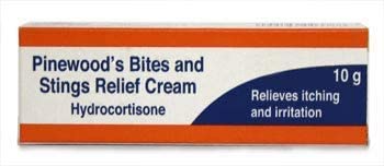Pinewood's Bite & Stings Relief Cream - Hydrocortisone 1% w/w (2 x 10g Tube)