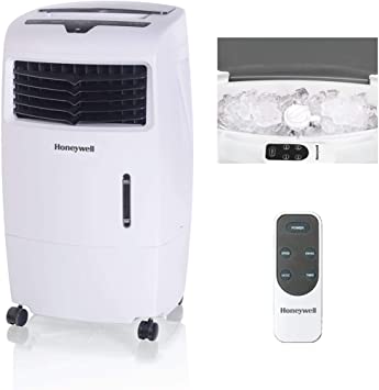 Honeywell 500 CFM White with Remote Control and an Extra Honeycomb Filter Indoor Evaporative Air Cooler