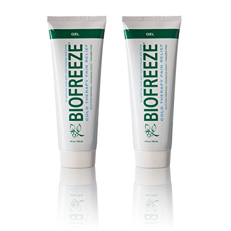 Biofreeze Pain Relief Gel for Arthritis, Fast Acting and Long Lasting Cooling Pain Reliever for Muscle Pain, Joint Pain, Back Pain, 2 Pack, 4 oz. Topical Analgesic, Original Green Formula